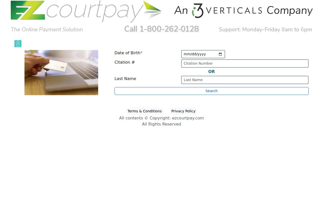 Molena court docket EZCourtPay search fields